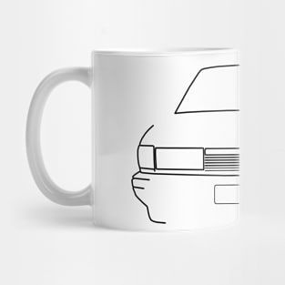 Austin Maestro classic 1980s British saloon car black outline graphic Mug